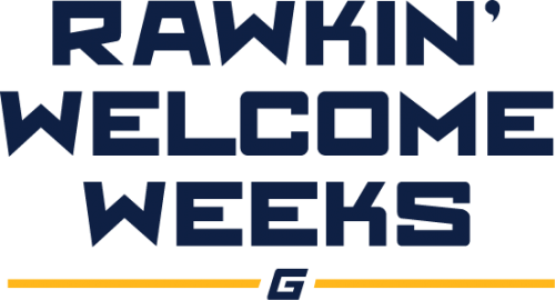 Rawkin' Welcome Weeks banner. Pronounced like "Rocking"