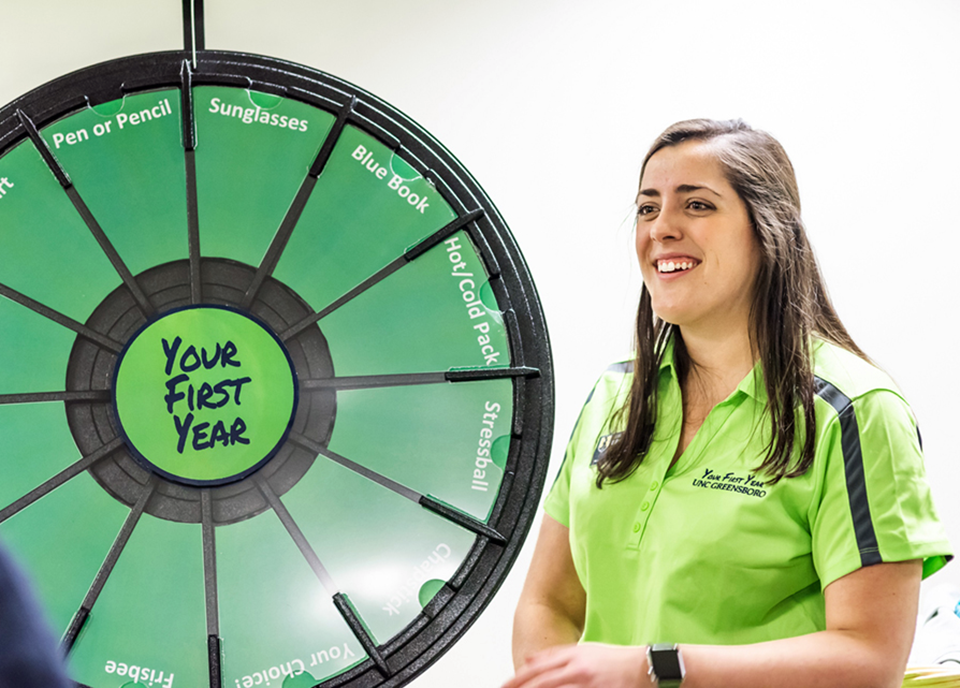 a green choice spinner for YFY first finals fest