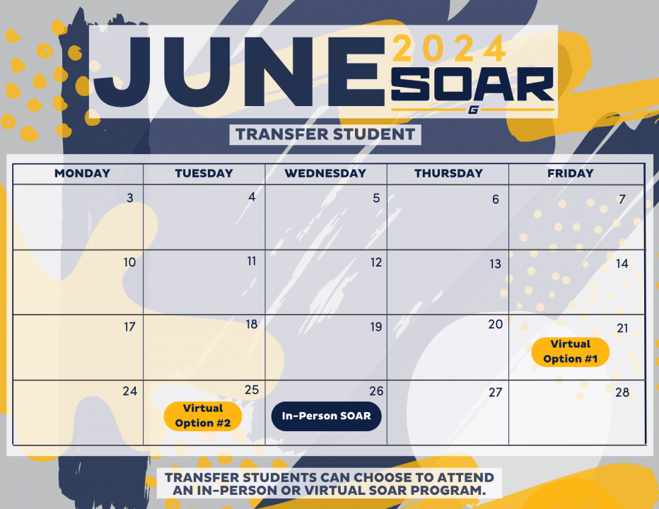SOAR Transfer Student Calendar